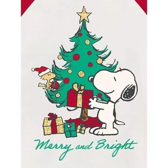 3T Toddler Raglan Graphic Tee Jumping Beans® Peanuts "Merry and Bright" - Picture 2 of 7